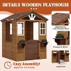 Wooden Kids Playhouse with Play Kitchen, Adventures Cottage for Backyard, Outdoor Toddler Playhouse - 3 of 4