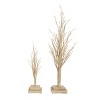 Transpac Wood 28.35 in. Brown Christmas Gilded Trees Set of 2 - 3 of 4