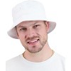 Market & Layne White Bucket Hat for Men, Women, and Teens, Adult Packable Bucket Hats for Beach Sun Summer Travel - 3 of 3