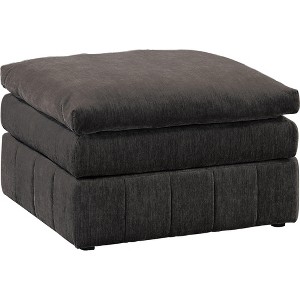 Royal Hampton 33 Inch Modular Ottoman, Three Layer Plush Cushioned Seat, Dark Gray - 1 of 4