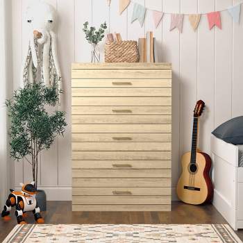 Galano Pebbless 5 Drawers Oslo Oak 30.7  in. Wide Teen Chest of Drawer