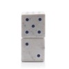 HomeRoots Set of Two White Marble Hand Painted Dice Tabletop Sculpture - 4 of 4