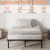 Bed Frame with 16 Inch Metal Slats, Heavy Duty Steel Mattress Foundation No Box Spring Needed, Easy Assembly Quiet Sturdy - 4 of 4