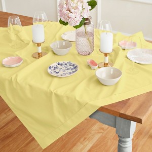 Solino Home Cotton and Linen Hemstitch Table Throw - 1 of 4