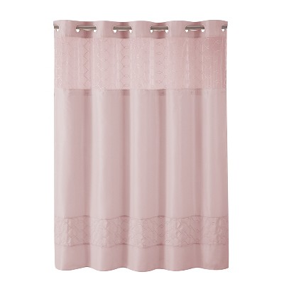 pink shower curtain