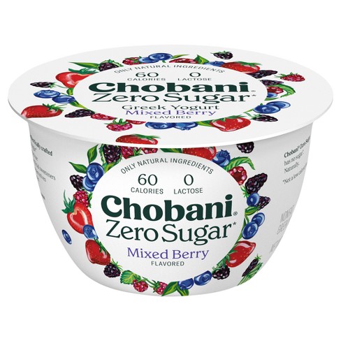 Chobani Non-Fat Greek Yogurt with Probiotics, Plain 5.3 oz