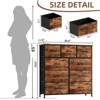 ORRD 9-Drawer Fabric Dresser with Metal Frame and Wood Top, Storage Tower for Bedroom, Closet, Living Room, Office, Entryway - 3 of 4