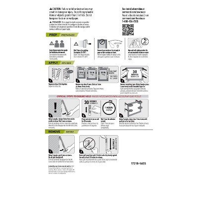 Command 8 Sets Large/6 Sets Medium/4 Sets Small Picture Hanging Strips Big Pack White