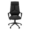 Monarch Specialties Office Chair Adjustable Height Swivel Ergonomic Armrests Computer Desk Work Metal Fabric White Grey Contemporary Modern - 3 of 4