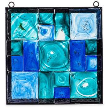 VivaTerra Framed Recycled Glass Block Art