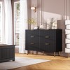 Fluted 6-Drawer Dresser for Bedroom – 54" Wide Modern Chest of Drawers with Deep Drawers - 4 of 4