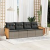 vidaXL Garden Sofa Set Gray PE rattan, powder-coated steel Large Modular - 2 of 4