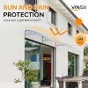 VINGLI Window Awning Door Canopy, 40" x 80" Awnings for Doors Polycarbonate Cover Exterior Patio Door Awning(Clear Board & Grey Bracket) - 4 of 4