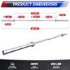 Olympic Barbell, 2 in Sleeve Barbell Weight Bar for Home Gym - 800 LB Capacity Smooth Rotation Ergonomic Grip Silver for Bench Press Squats Deadlifts - 4 of 4