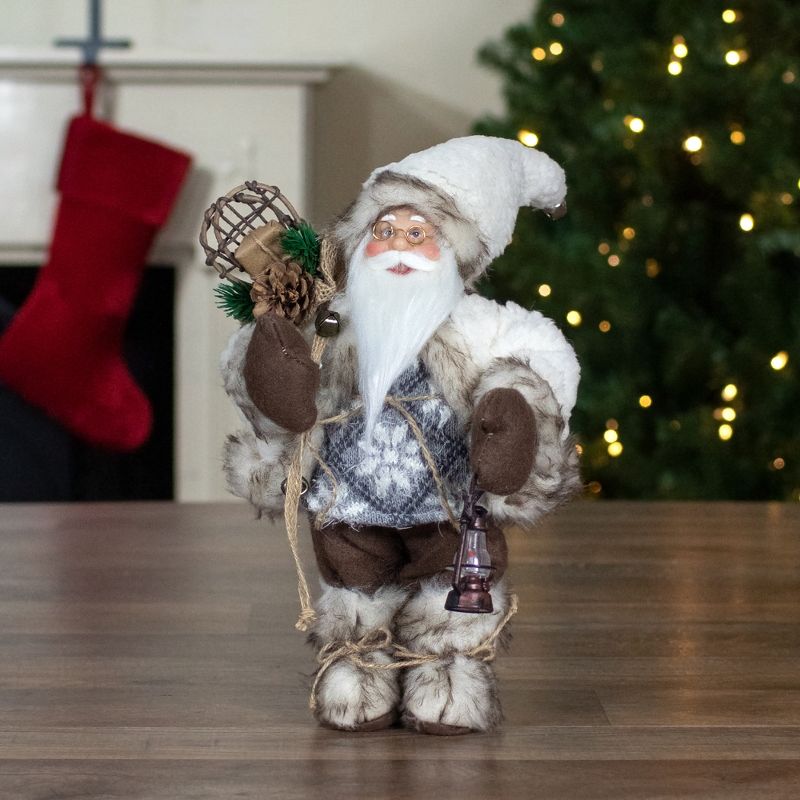 Northlight 12" Snow Lodge Santa Christmas Figure with Lantern, 2 of 6