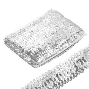 Unique Bargains Waterproof Flat Elastic Crafts Sewing Dress Sequins Trim Ribbon - 1 of 4