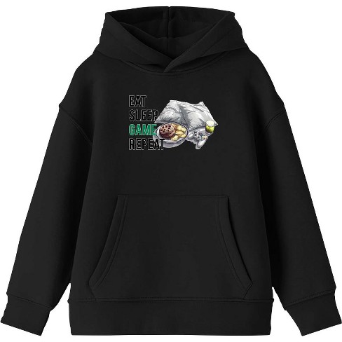 "Eat, Sleep, Game, Repeat" Youth Long Sleeve Hoodie - image 1 of 2