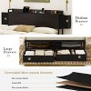 WOWLIVE Full Bed Frame with 2 Bedside Drawers & 2 Underbed Drawers, Storage Bed with Outlet & Open Shelf - 4 of 4