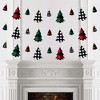 Big Dot of Happiness Holiday Plaid Trees - Buffalo Plaid Christmas Party DIY Decorations - Clothespin Garland Banner - 44 Pc - 3 of 4