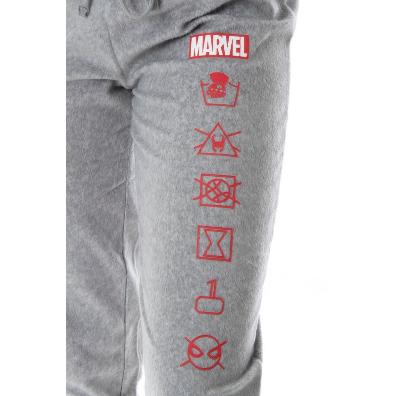 Marvel Comics Women's Juniors' Avengers Brick Logo Jogger Pajama Set, 5 of 7