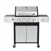 ELJGET 4/6 Burner Propane Gas Grill with Side Burner, 46,790 BTU Outdoor BBQ Grill with Porcelain-Enameled Cast Iron Grates & Steak Plate - 4 of 4