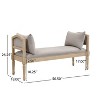 Christopher Knight Home Alma Farmhouse Upholstered Bench with Turned Solid Wood Legs and Side Cushions - 3 of 4