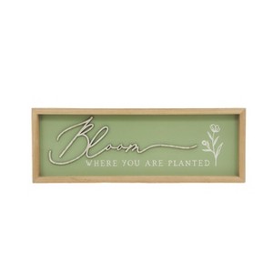 VIP Wood 20 in. Green Bloom Framed Wall Decor - 1 of 2
