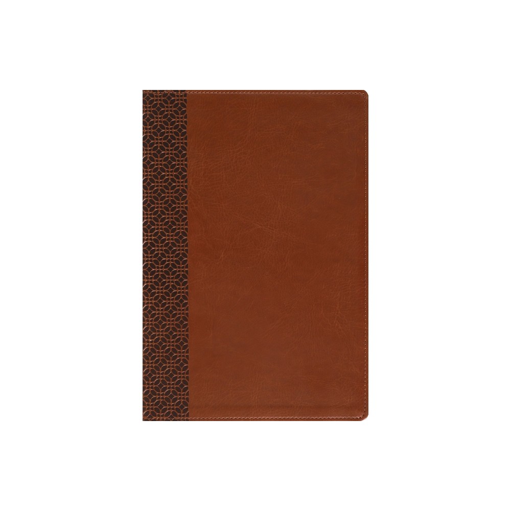 Amplified Holy Bible, Large Print, Leathersoft, Brown - by Zondervan (Leather Bound)
