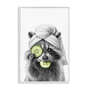 Stupell Industries Raccoon Spa Day, 12" x 18" - 1 of 4