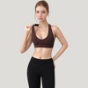 Anna-Kaci Active Women's Low Scoop Neck Sports Bra with Open Back Strap Design and Supportive Elastic Band - 4 of 4