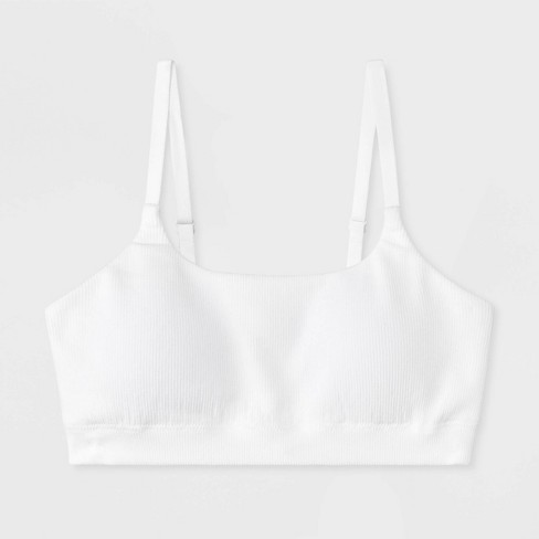 Girls' Ribbed Pullover Bralette - Art Class™ White Xl : Target