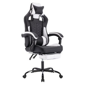 NicBex Swivel Gaming Chair Office Chairs with Wheels,Reclining Back,Adjustable Seat Height&Footrest,Ergonomics Video Game Chairs,300lbs Max - 1 of 4