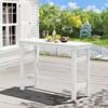 Hyleory 60" Long Counter Height Outdoor Dining Table, Patio Rectangle HDPE Bar Table for Bar Stools - 2 of 4