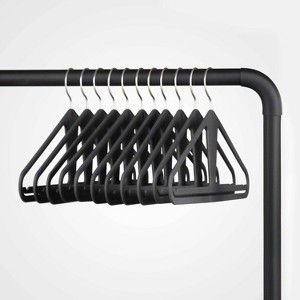 Kangaroo Hangers 10pk Slim Hangers Black - 1 of 4