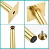 Unique Bargains Metal Sofa Furniture Leg with Screws for Cupboard Table 4 Pcs - 4 of 4