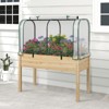 Tangkula Portable Mini Greenhouse 47" x 22" x 24" Outdoor Green House with Roll-Up Door - 3 of 4