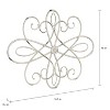 Medallion Metal Wall Art- 15 Inch Oval Swirl Metal Home Décor, Hand Crafted with Distressed Finish- Mounting Screws Included by Lavish Home - 3 of 4
