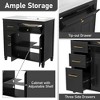 KWPZQEB Bathroom Vanity with Sink Combo Set, Ceramic Sink, Modern Bathroom Storage Cabinet with Ceramic Sink, 1Tip-out Drawer & 3 Side Drawers - 3 of 4