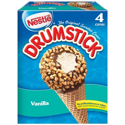 Nestle Vanilla Drumstick Ice Cream Cone - 4ct