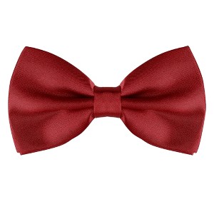 Allegra K Men's Pre-tied Solid Adjustable Classic Tuxedo Wedding Bow Ties - 1 of 4