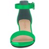 Allegra K Women's Open Round Toe Block Low Heels Ankle Strap Sandals - 2 of 4