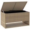 Cushion Box Beige PE rattan, powder-coated steel, polyester Medium - 3 of 4