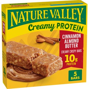 Nature Valley Creamy Protein Cinnamon Almond Butter Bars - 5ct - 1 of 4