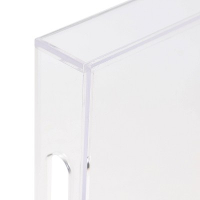 Clear Acrylic Letter Tray with Handles and Anti-Slip Feet