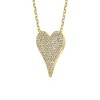 14K Gold Plated Pave Cubic Zirconia Heart Layering Necklace – A Glamorous and Elegant Design Featuring Sparkling Heart Accents for a Stylish Look - 3 of 3