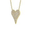 14K Gold Plated Pave Cubic Zirconia Heart Layering Necklace – A Glamorous and Elegant Design Featuring Sparkling Heart Accents for a Stylish Look - image 3 of 3