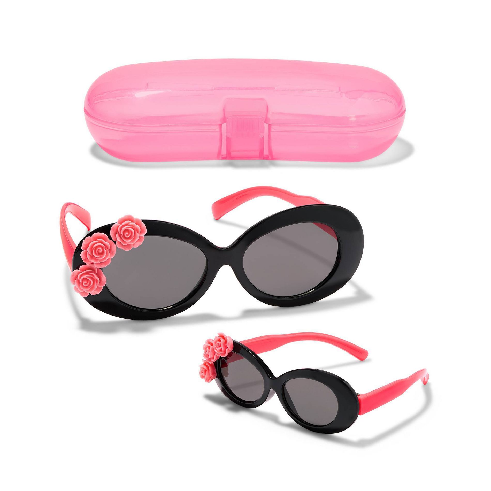 Our Generation Me & You Oval Sunglasses Rosy Days with Pink Case Accessories Set for Kids and 18" Dolls