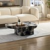 Sapphtopaz Modern Unique Coffee Table with Butterfly-Shaped Smooth Artistic Coffee Bar Elegant Coffee Tables Home Decor for Living Room,Office - 4 of 4