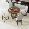NicBex Round Dining Room Table Set for 4 Extendable Kitchen Table with MDF Tabletop and 4 Chairs for Dining Room - 4 of 4