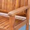 Wilson 2pk Acacia Wood Patio Dining Chair - Teak - Christopher Knight Home: Weather-Resistant, 250lb Capacity - 4 of 4